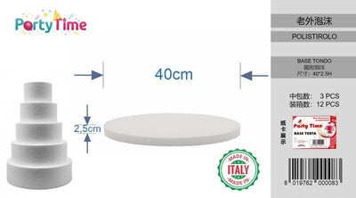 BASE ROTONDA DIAMETRO 40CM H 2.5CM