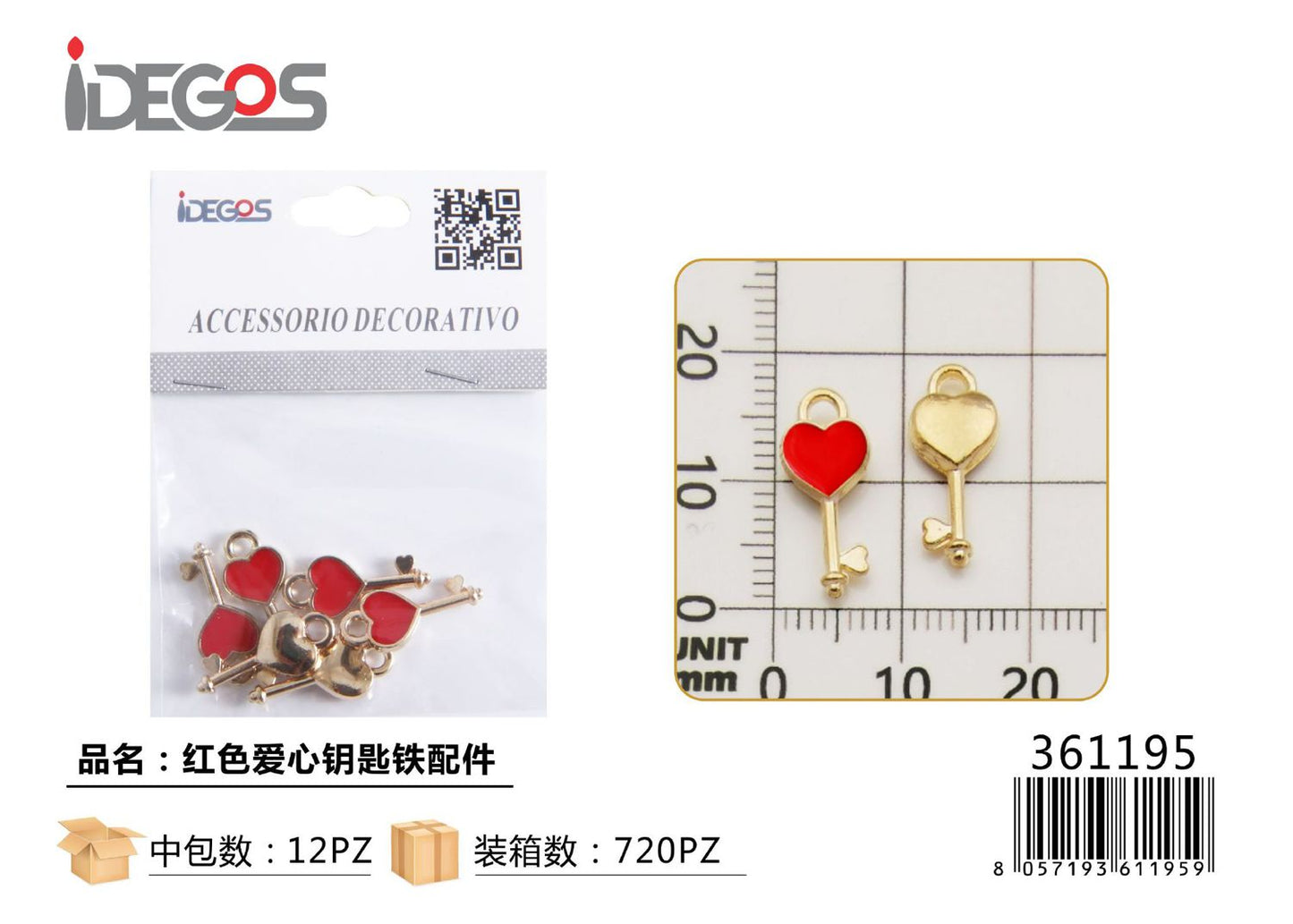 ACC/DECORATIVI A CHIAVETTI ROSSO