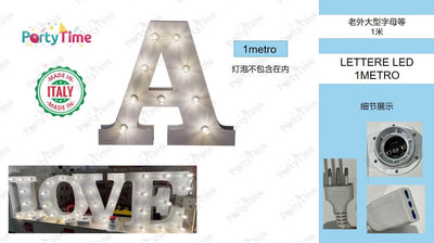 LETTERE LED 1METRO A