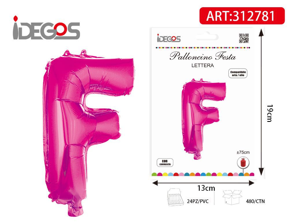 PALLONCINO 75CM ROSA LETTERE F