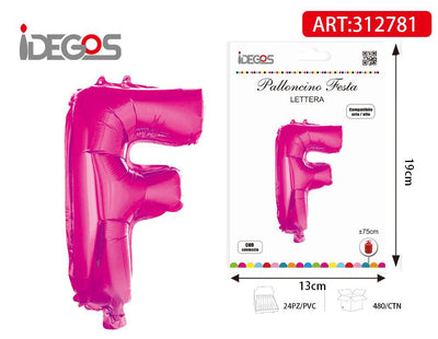 PALLONCINO 75CM ROSA LETTERE F