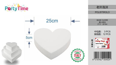 BASE CUORE DIAMETRO 25 CM H 5 CM