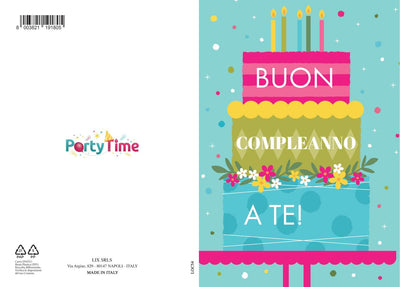 BIGLIETTO COMPLEANNO C/GLITTER