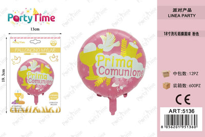 *palloncino' primacomunione' rosa