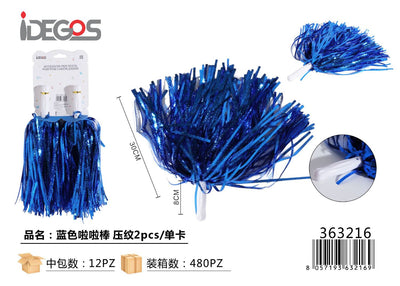 POMPOM COLORE BLU LAMINATI