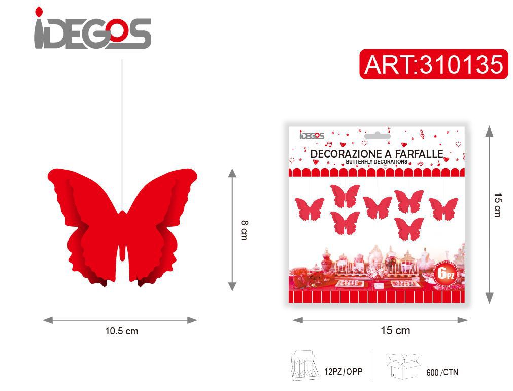 DECORAZIONE FARFARRA ROSSO