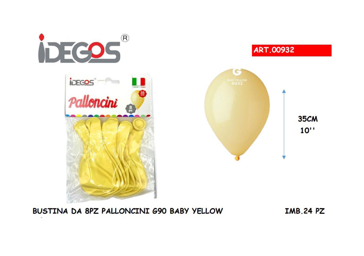 BLISTER 8PZ BABY GIALLO