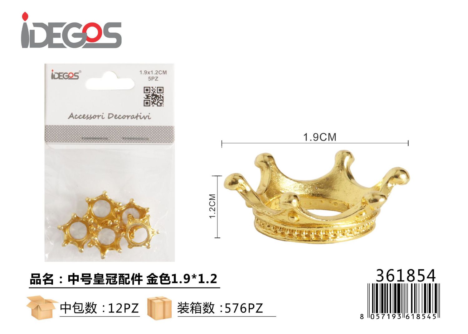 ACC/DECORATIVI A CORONA ORO