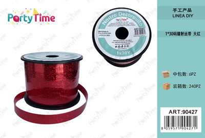 *NASTRO METALLIZZATO ROSSO 1*30Y