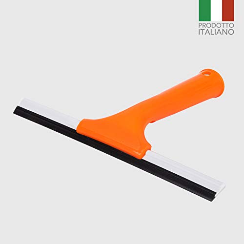 La Briantina Tergivetro Ettore per Pulizia Vetri e Specchi SPA04905A, con Gomma, Larghezza 25 cm