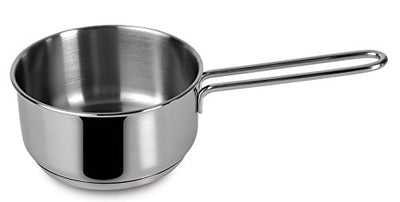 Casseruola Fonda Ø 14 cm in Acciaio Inox 18/10 con Fondo Lagoseal Plus, Esterno Satinato e Ampie Manicature, Adatta a Tutte le Fonti di Calore, Inclusa Induzione