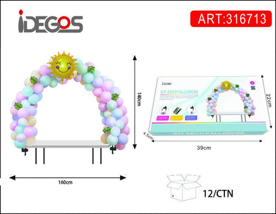 KIT ARCO PALLONCINI COLORATI CON SOLE