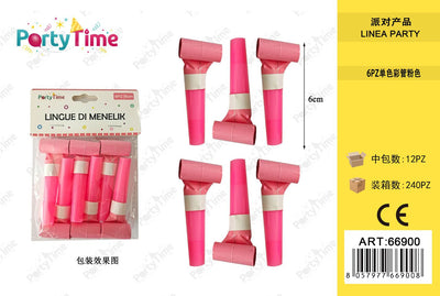 *LINGUE DI MENELIK 6PC 6CM ROSA