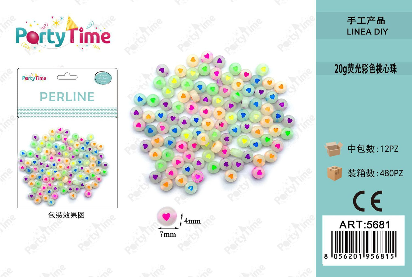 *perline 4*7mm colore misto