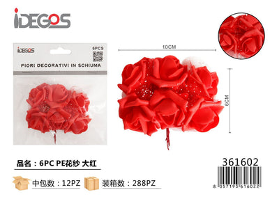 FIORI ROSE DECORATIVI ROSSO