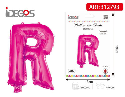 PALLONCINO 75CM ROSA LETTERE R