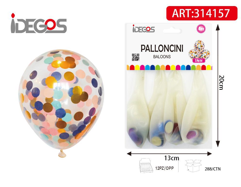 PALLONCINI CORIANDOLI MULTICOLOR