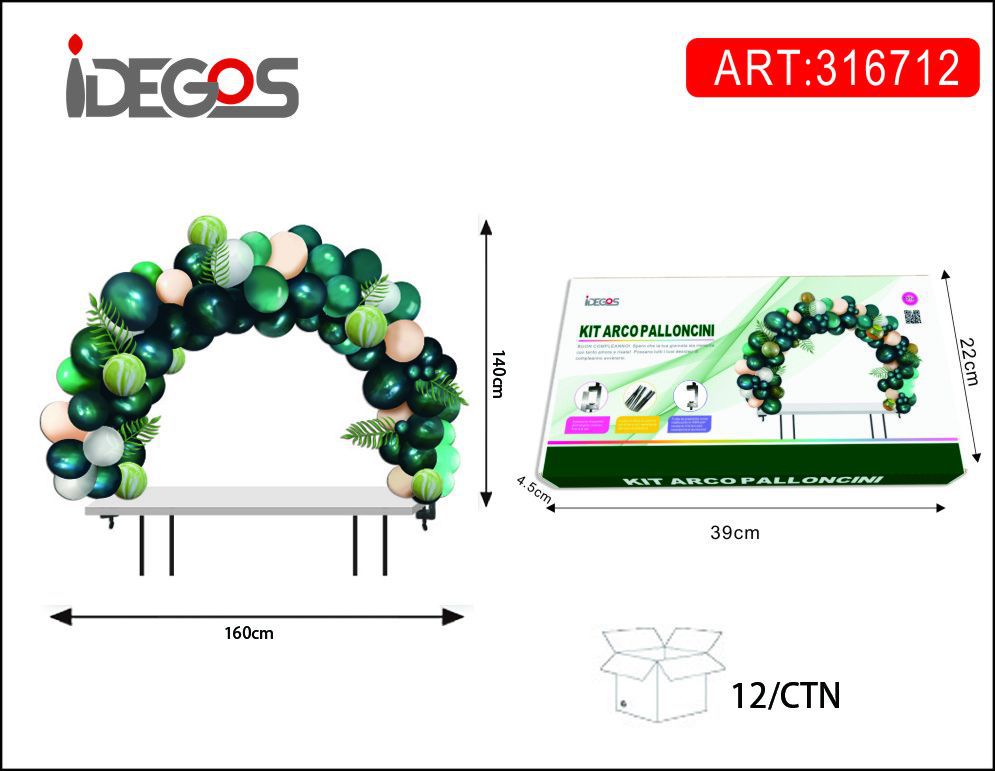 KIT ARCO PALLONCINI VERDE FORESTA