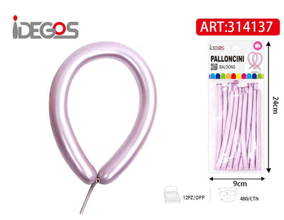 PALLONICINI LUNGO CROMO METALLICO ROSA 1.8G