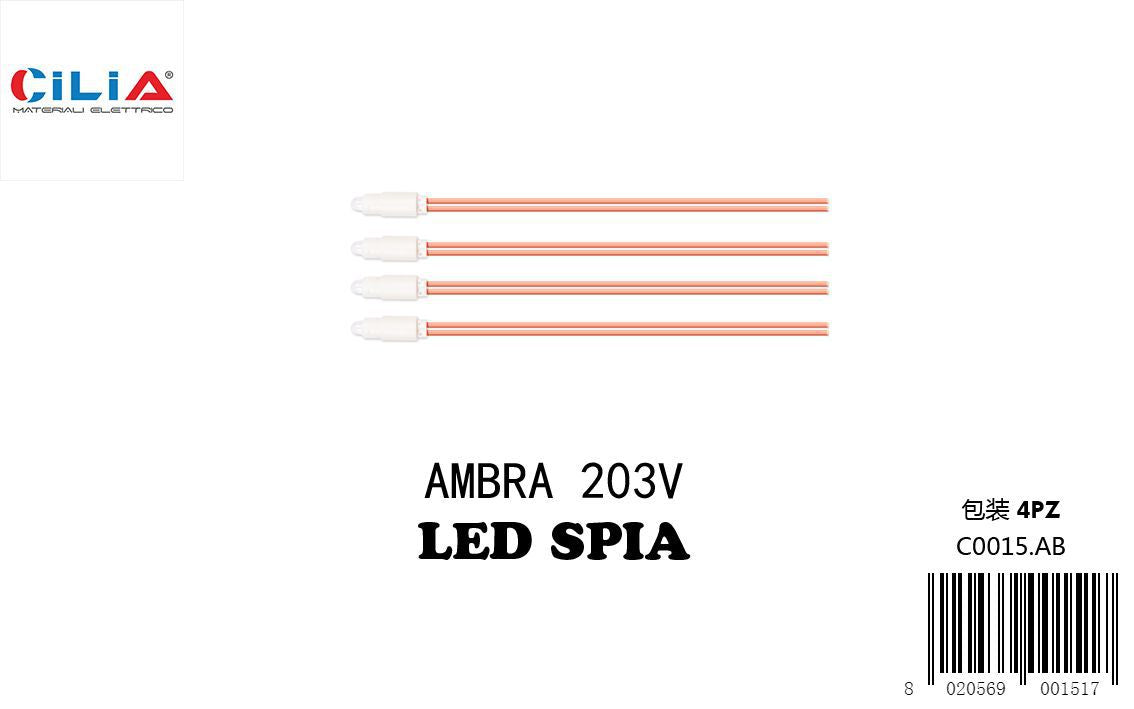 C0015.AB LED SPIA AMBR 1/pz