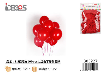 PALLONCINI DA 100PZ 1.2G MATTE ROSSO