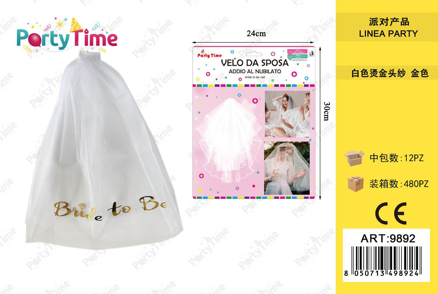 *velo da sposa 'bride to be' oro