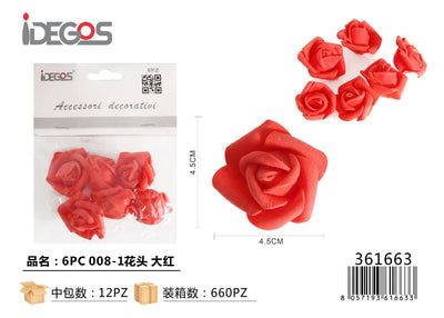 FIORI ROSE ROSSO 6PZ