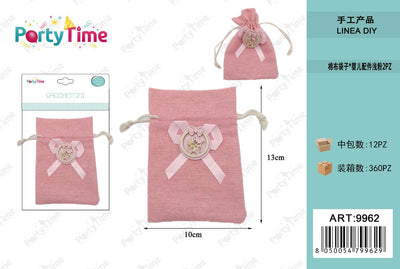 *10*13CM SACCHETTI PORTACONFETTI 2pz rosa