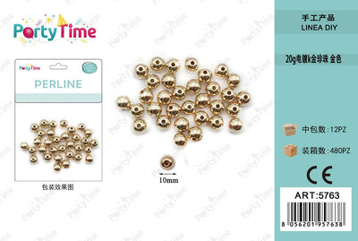 *perline oro 10mm