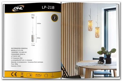 LAMPADARIO DA SOFFITTO/1XE27