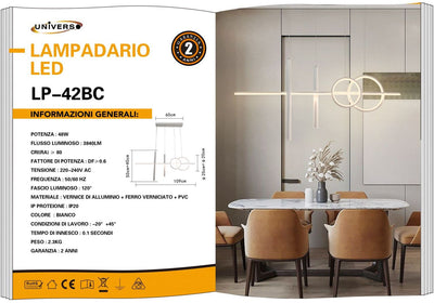 LAMPADARIO DA SOFFITTO/48W/3000K