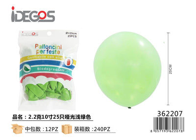 PALLONCINI IN LATTICE MACARON VERDE CHIARO 2.2G 10' 25PZ