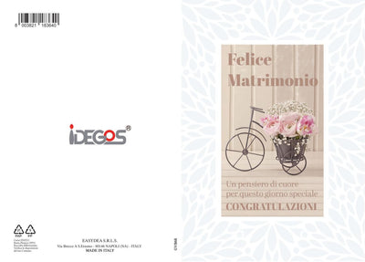 BIGLIETTO MATRIMONIO C/GLITTER