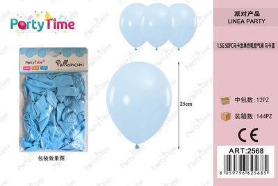 *PALLONCINI 50PZ BLU MACARON