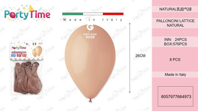 *palloncini naturals misty rosa 8pz