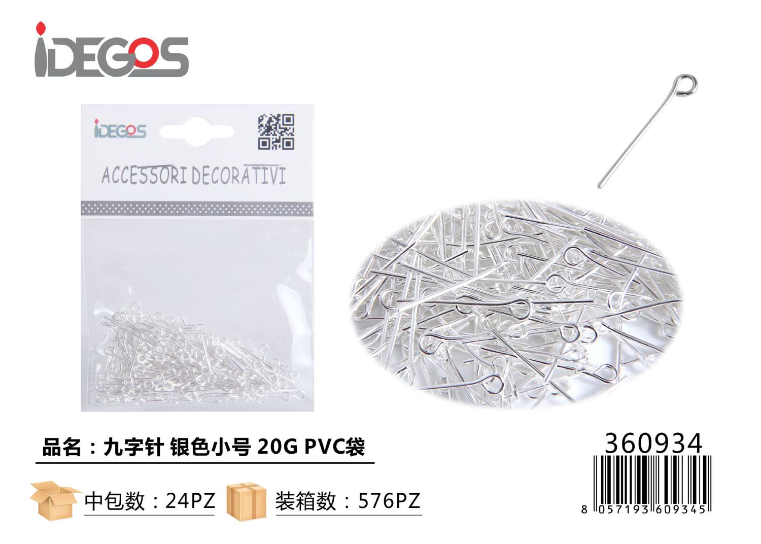 ACC/DECORATIVI IN METALLO ARGENTO 20G