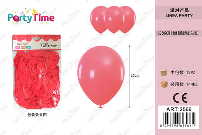 *PALLONCINI 50PZ ROSSO MACARON