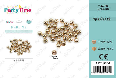 *perline oro 12mm