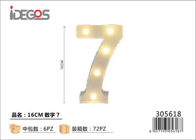 NUMERO DI LUCE LED 7 16CM