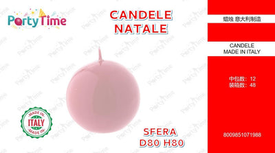 SFERA COLORATA D.80 H.80 ROSA PERLATO