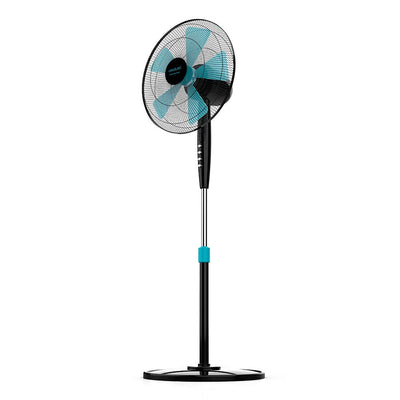 Cecotec Ventilatore a Piantana EnergySilence 510. 40 W, 5 Pale da 40 cm di Diametro, Oscillante, 3 Velocità, Altezza Regolabile 110-130 cm, Motore in Rame, Design Nero