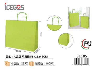 SHOPPER JOLLY VERDE MELA 55x15x49 CM