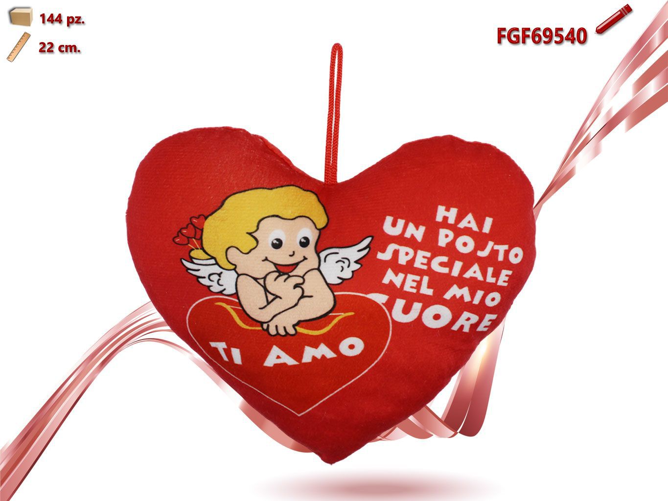 CUORE PELUCHE CON DISEGNO