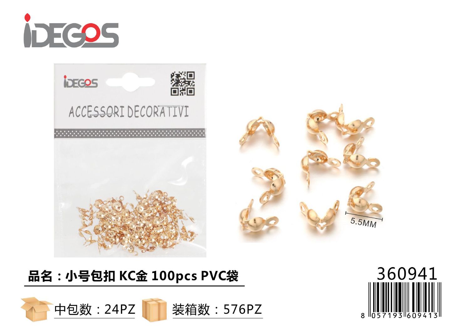 ACC/DECORAZIONE ORO 100PZ