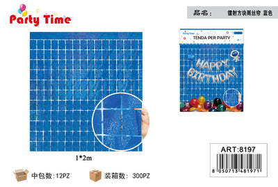 *tenda per party raizer "happy birthday"1*2m blu