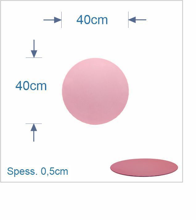 CAKE BOARD PERFETTO SLIM 40 CM COL ROSA