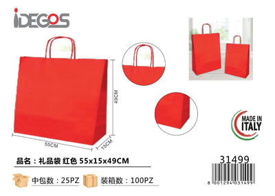 SHOPPER JOLLY ROSSO F.TO 55X15X49 CM