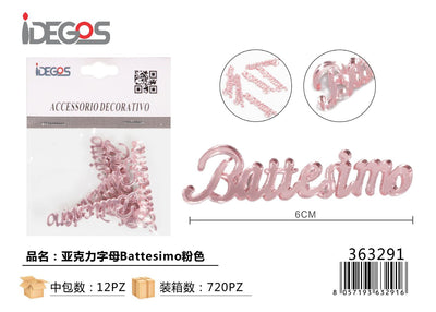 ACC/DECORATIVI BATTESIMO ROSA