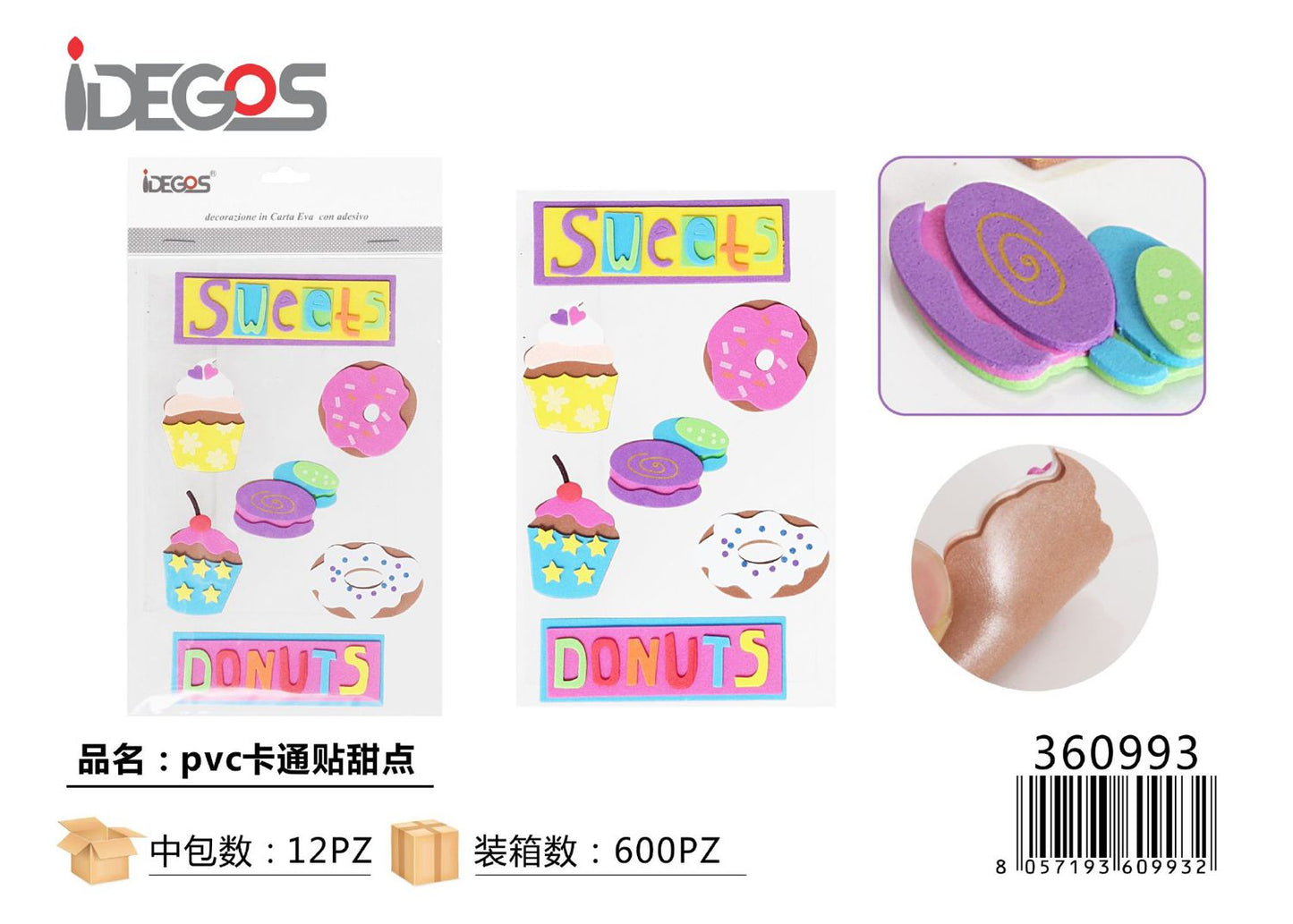 ACC/DECORATIVI IN CARTA EVA A DOLCI