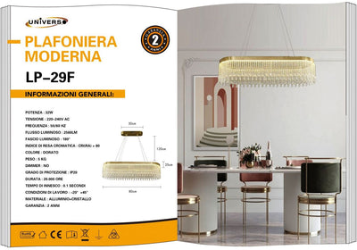 LAMPADARIO DA SOFFITTO/32W/6500K